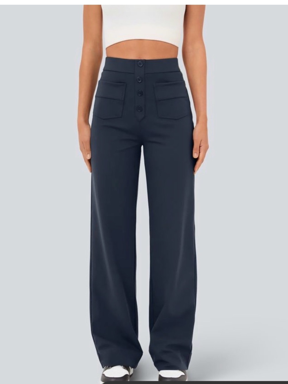 Halara DayStretch High Waisted Straight Leg Casual Pants-Petite Medium (2 Pairs)